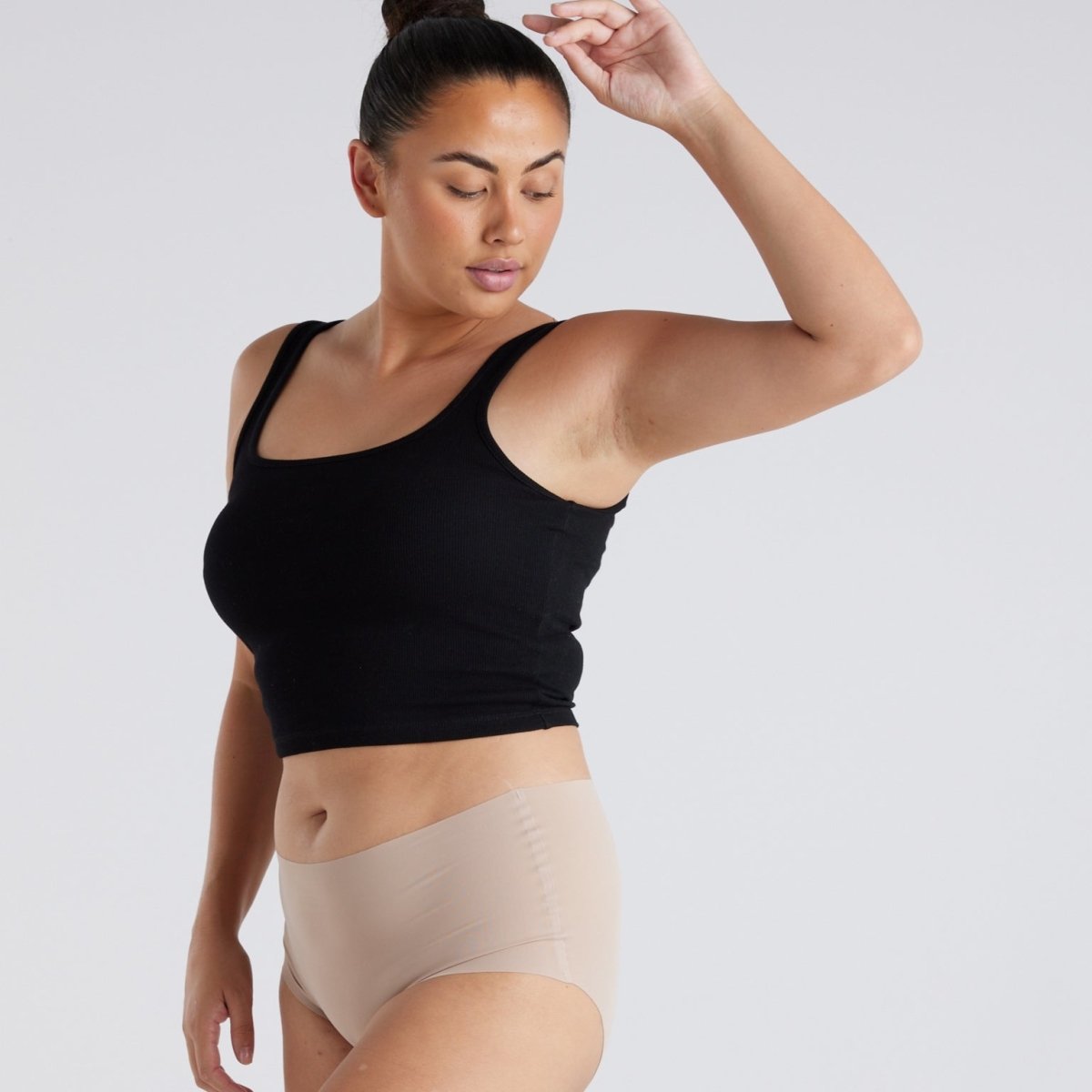 Mid-Rise Full Brief - Seamless Ultrasmooth - Latte - Peach Underwear