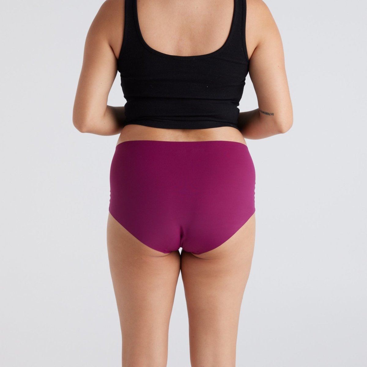 Mid-Rise Full Brief - Seamless Ultrasmooth - Merlot - Peach Underwear