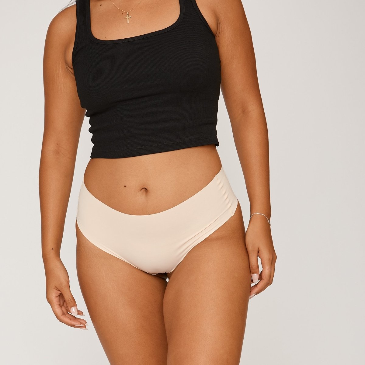 Mid-Rise Thong - Buttermilk - Peach Underwear
