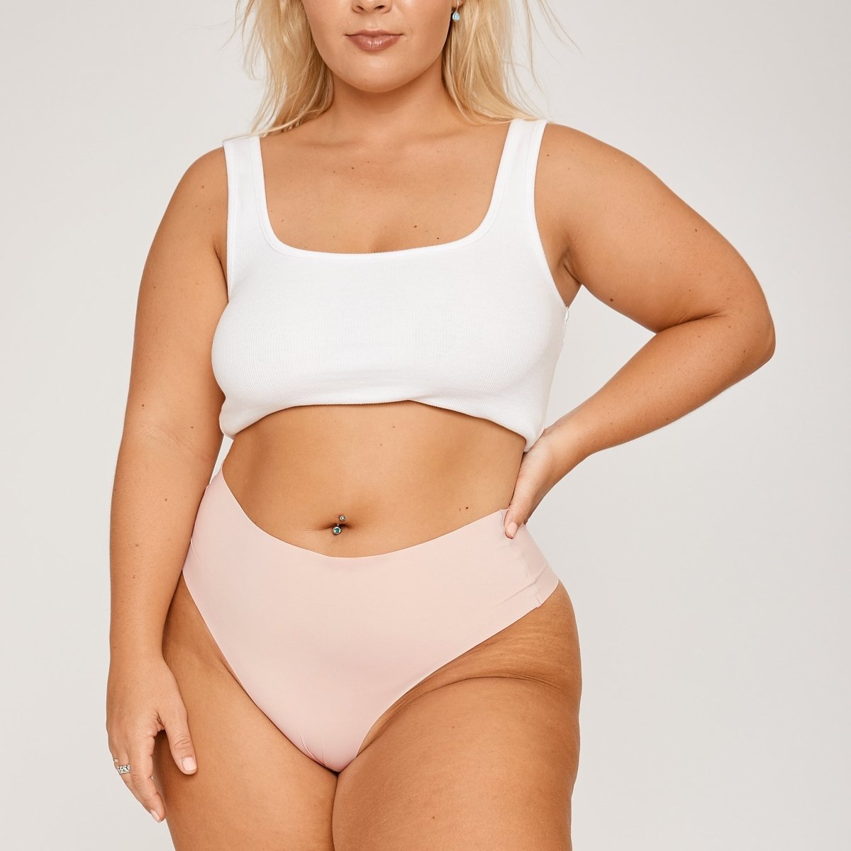 Mid-Rise Thong - Luna - Peach Underwear