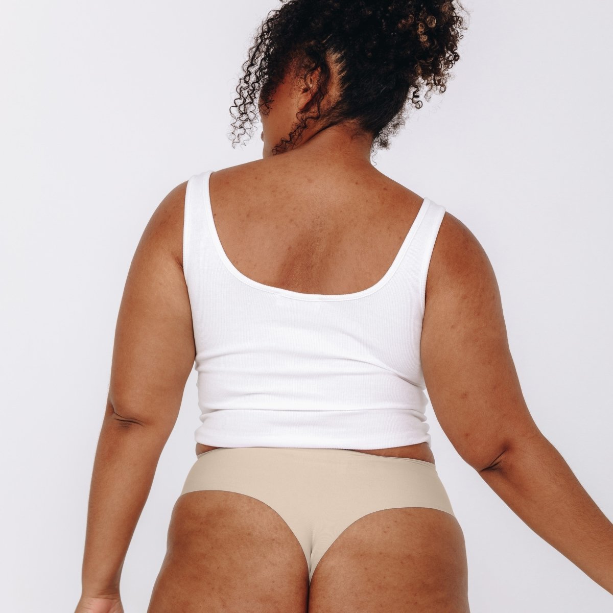 Mid-Rise Thong - Seamless Cotton - Buttermilk - Peach Underwear