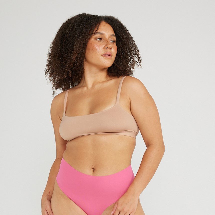 Mid-Rise Thong - Seamless Cotton - Confetti - Peach Underwear