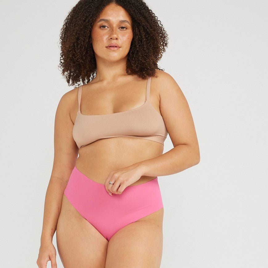 Mid-Rise Thong - Seamless Cotton - Confetti - Peach Underwear