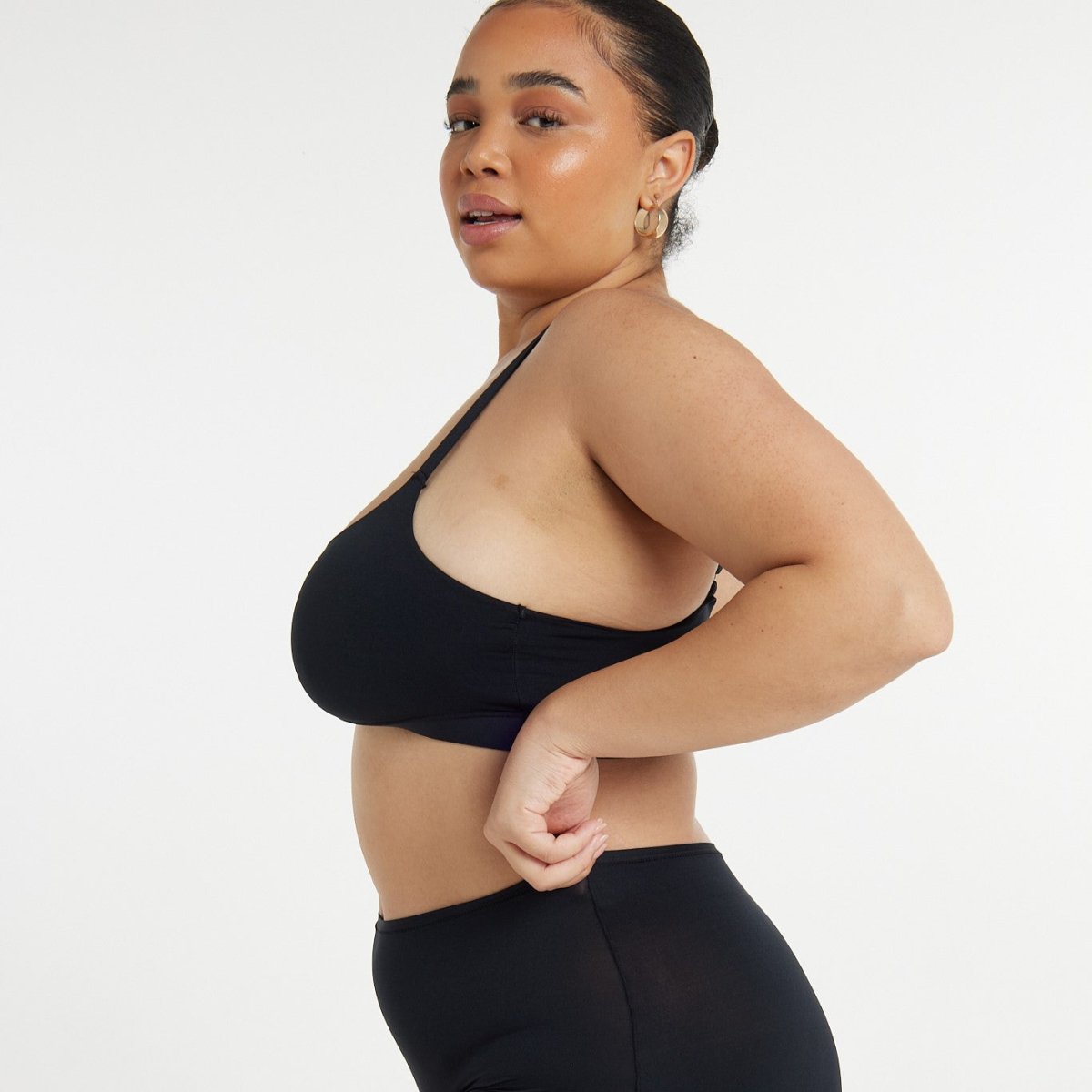 Scoop Bralette - Super Stretch - Black - Peach Underwear