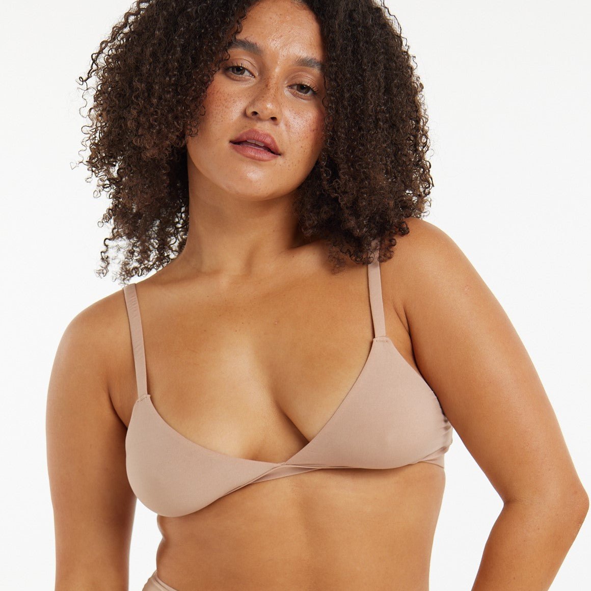 Triangle Bralette - Super Stretch - Latte - Peach Underwear