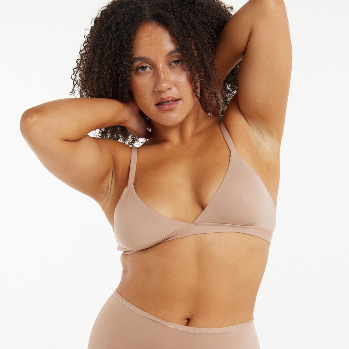Triangle Bralette - Super Stretch - Latte - Peach Underwear