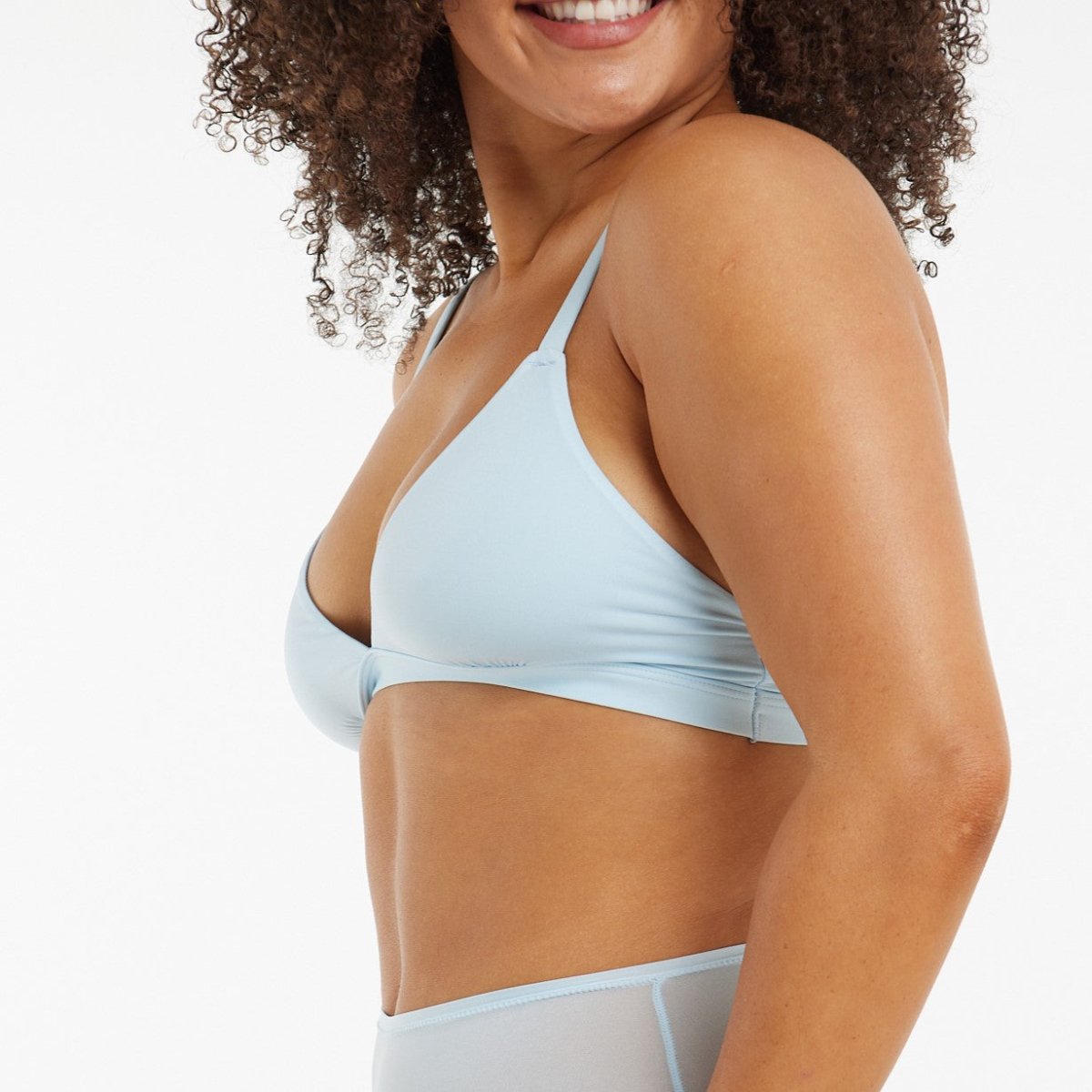 Triangle Bralette - Super Stretch - Sky Blue - Peach Underwear