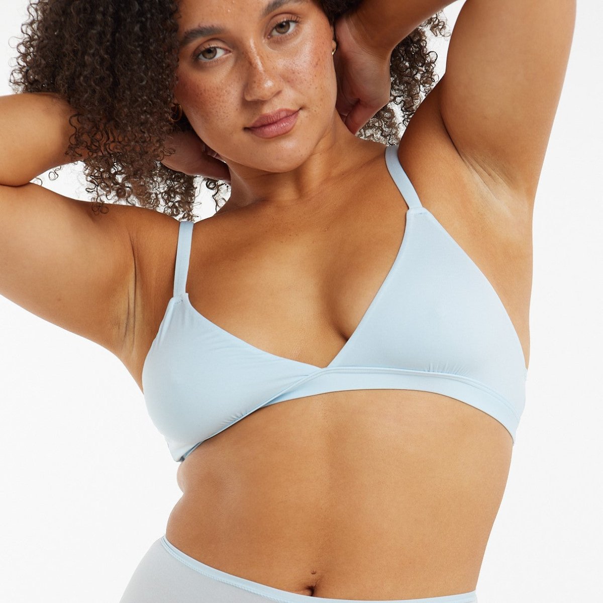 Triangle Bralette - Super Stretch - Sky Blue - Peach Underwear