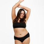 Mid-Rise Bikini Brief - Bamboo Butter - Black