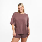 Oversized Sleep Shirt - Peppercorn