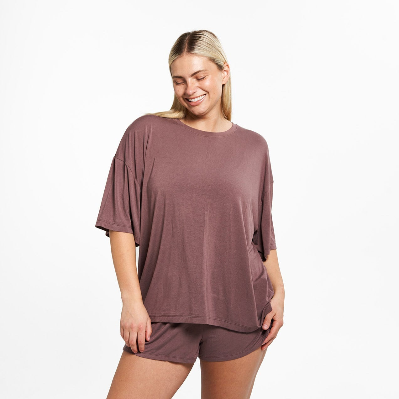 Oversized Sleep Shirt - Peppercorn