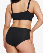 High-Rise Bikini - Seamless Cotton - Black