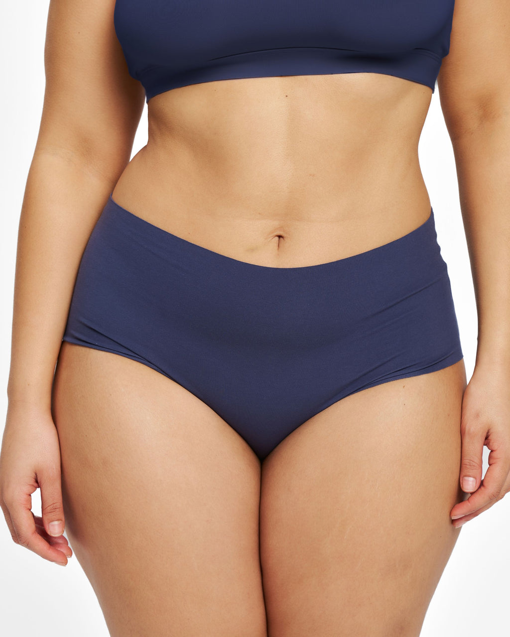 High-Rise Bikini - Seamless Cotton - Ink