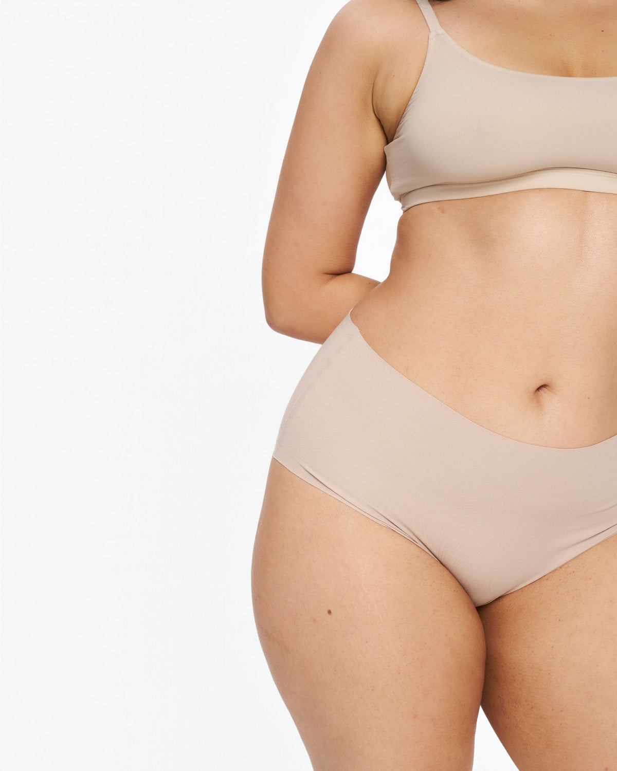 High-Rise Bikini - Seamless Cotton - Latte