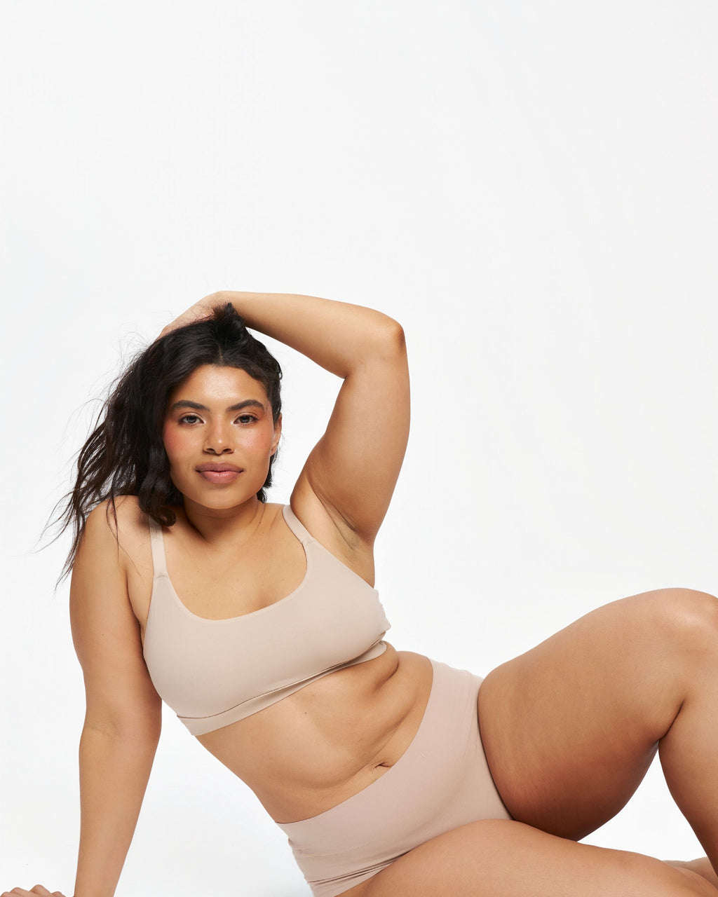 High-Rise Bikini - Seamless Cotton - Latte