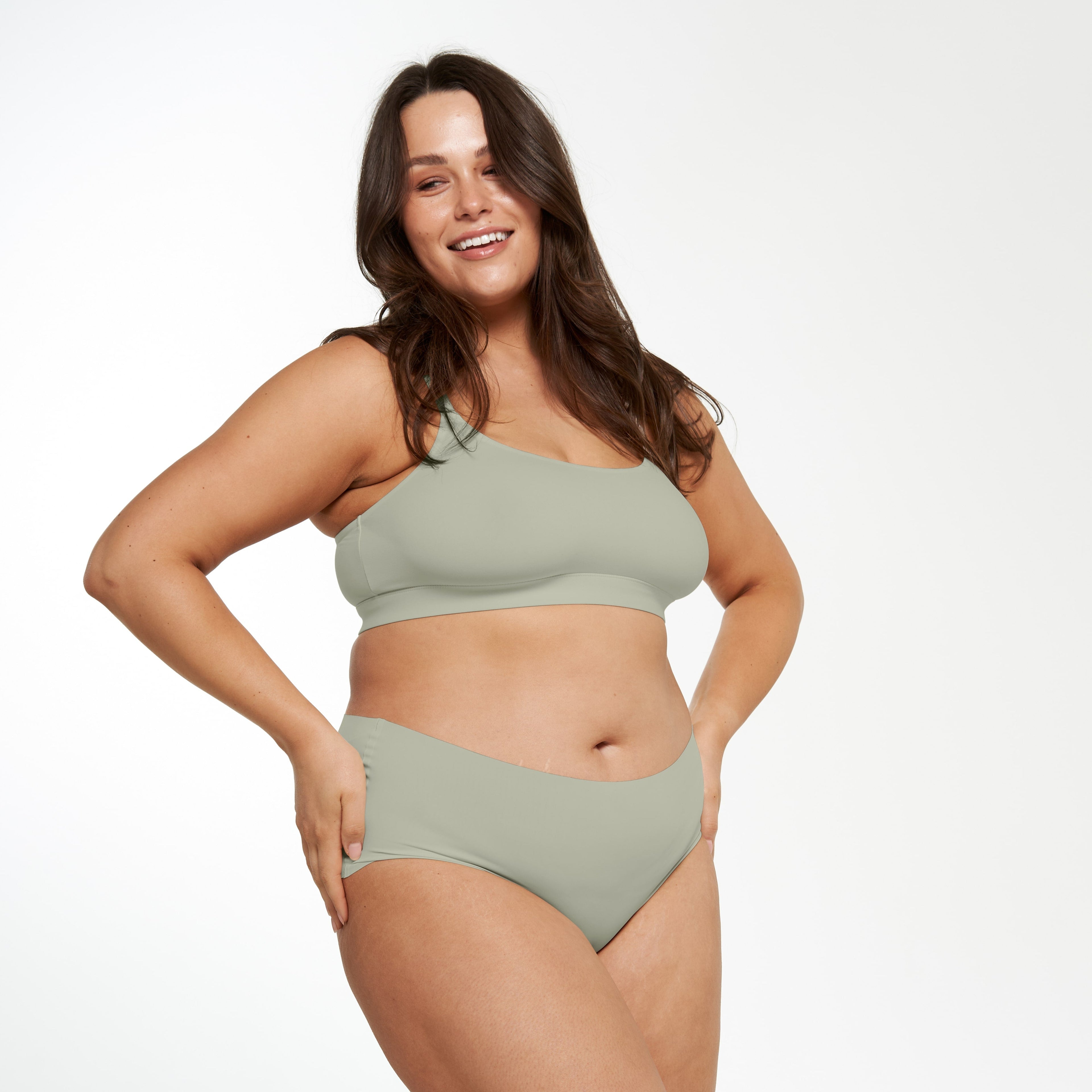 High-Rise Bikini Brief - Seamless Ultrasmooth 2.0 - Moss