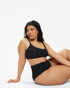High-Rise Cheeky - Seamless Cotton - Black