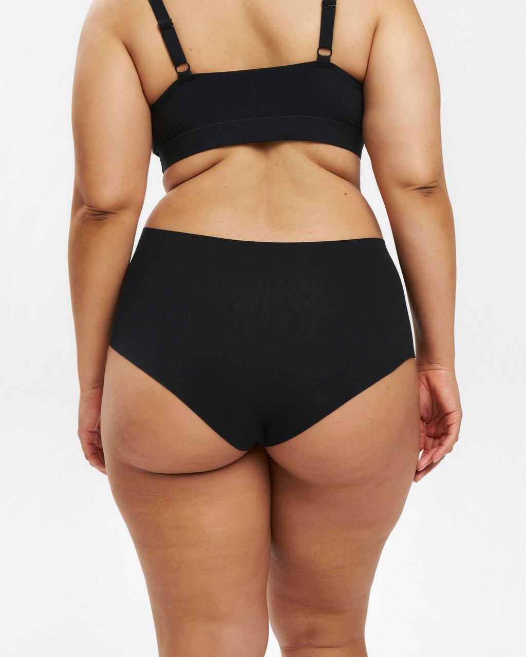 High-Rise Cheeky - Seamless Cotton - Black