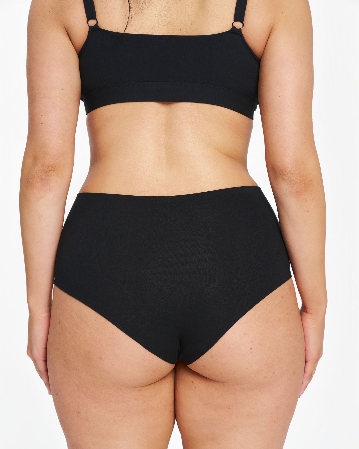 High-Rise Cheeky - Seamless Cotton - Black