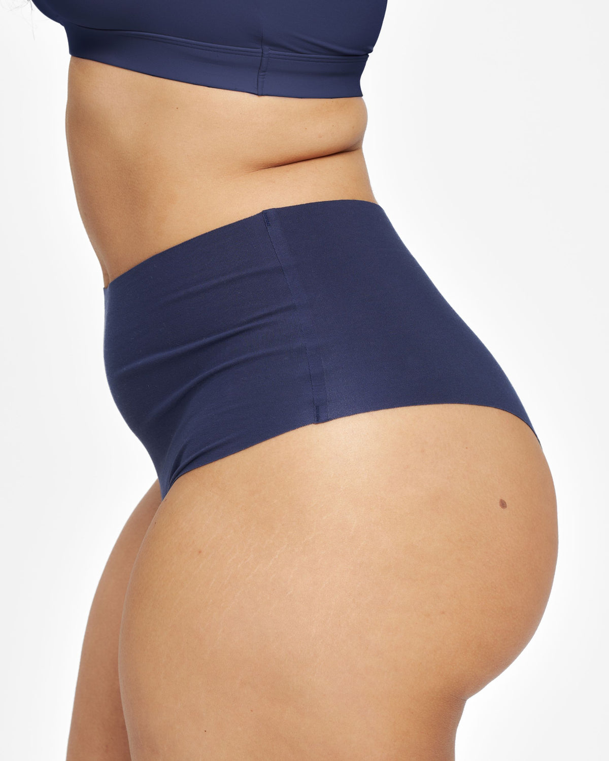 High-Rise Cheeky - Seamless Cotton - Ink