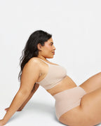 High-Rise Cheeky - Seamless Cotton - Latte