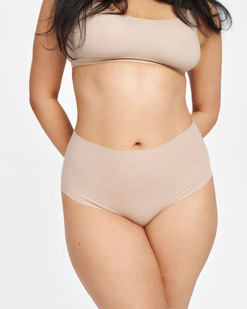 High-Rise Cheeky - Seamless Cotton - Latte