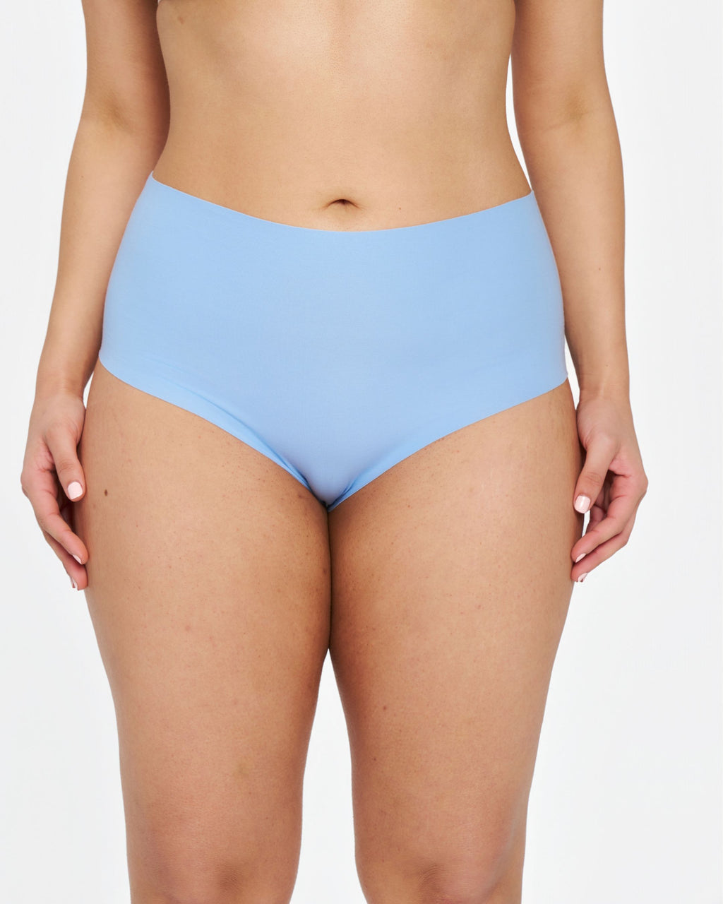 High-Rise Cheeky - Seamless Cotton - Sky