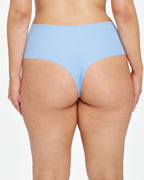 High-Rise Thong - Seamless Cotton - Sky