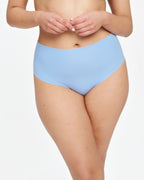 High-Rise Thong - Seamless Cotton - Sky