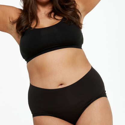 High-Rise Full Brief - Seamless Ultrasmooth - Black