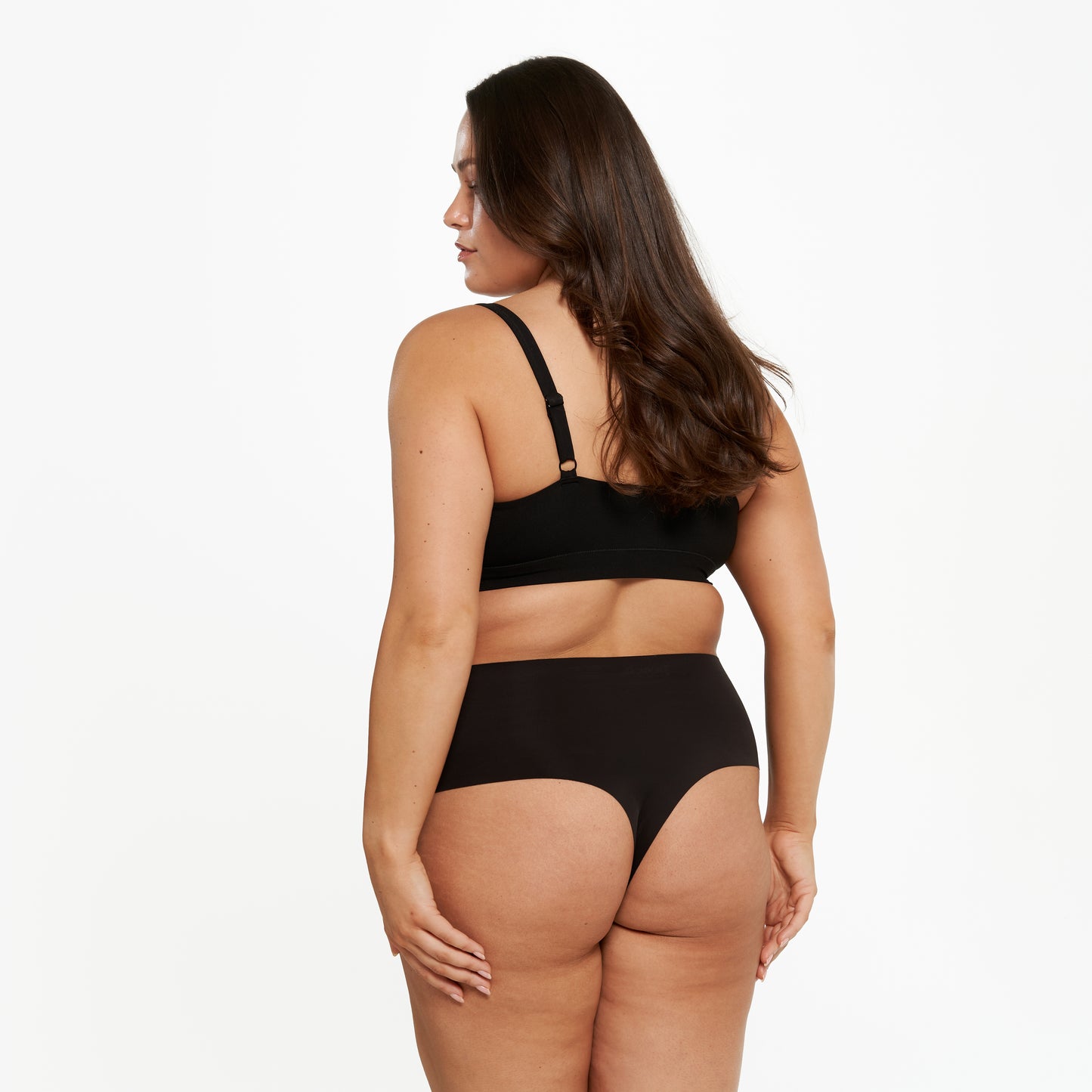 High-Rise Thong - Seamless Ultrasmooth - Black