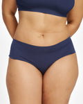 Mid-Rise Bikini - Seamless Cotton - Ink