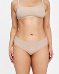 Mid-Rise Bikini - Seamless Cotton - Latte