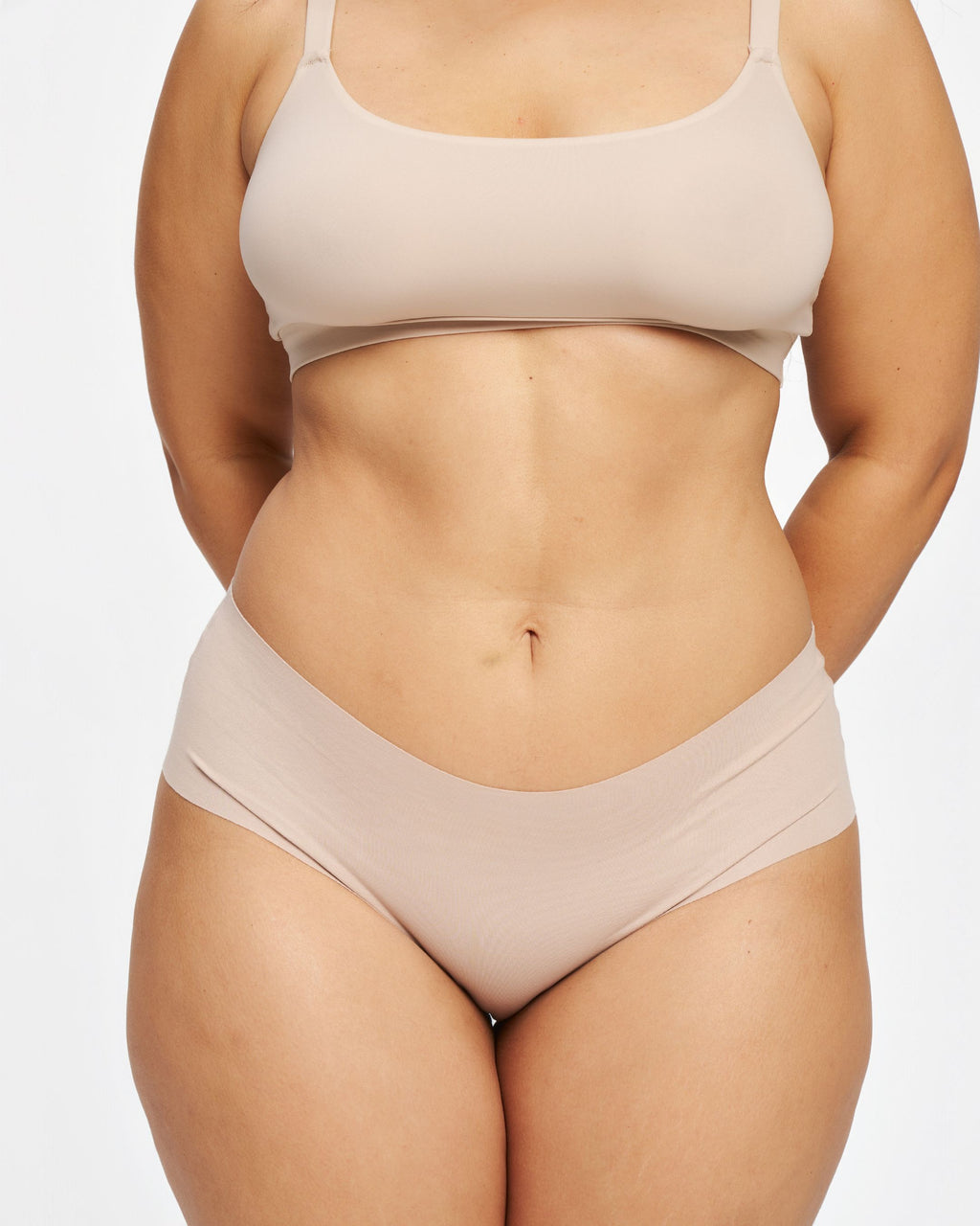 Mid-Rise Bikini - Seamless Cotton - Latte