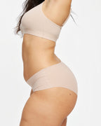 Mid-Rise Bikini - Seamless Cotton - Latte