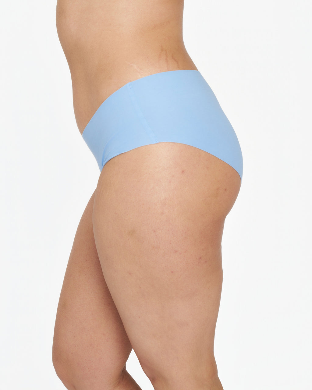 Mid-Rise Bikini - Seamless Cotton - Sky