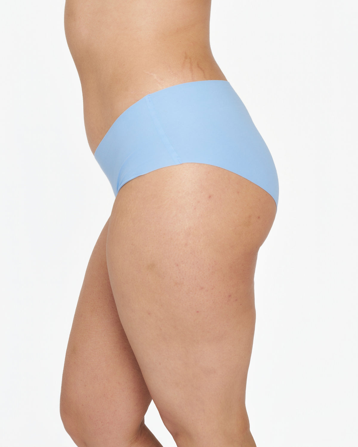 Mid-Rise Bikini - Seamless Cotton - Sky