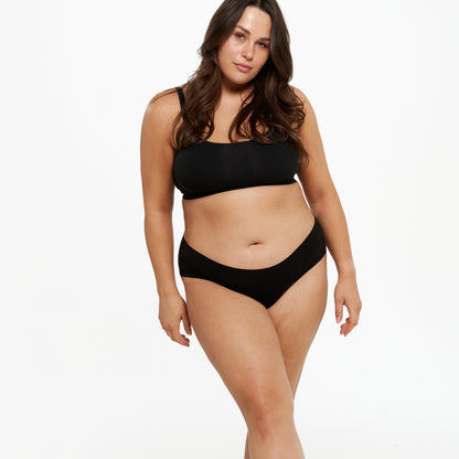 Mid-Rise Bikini - Seamless Eco - Black