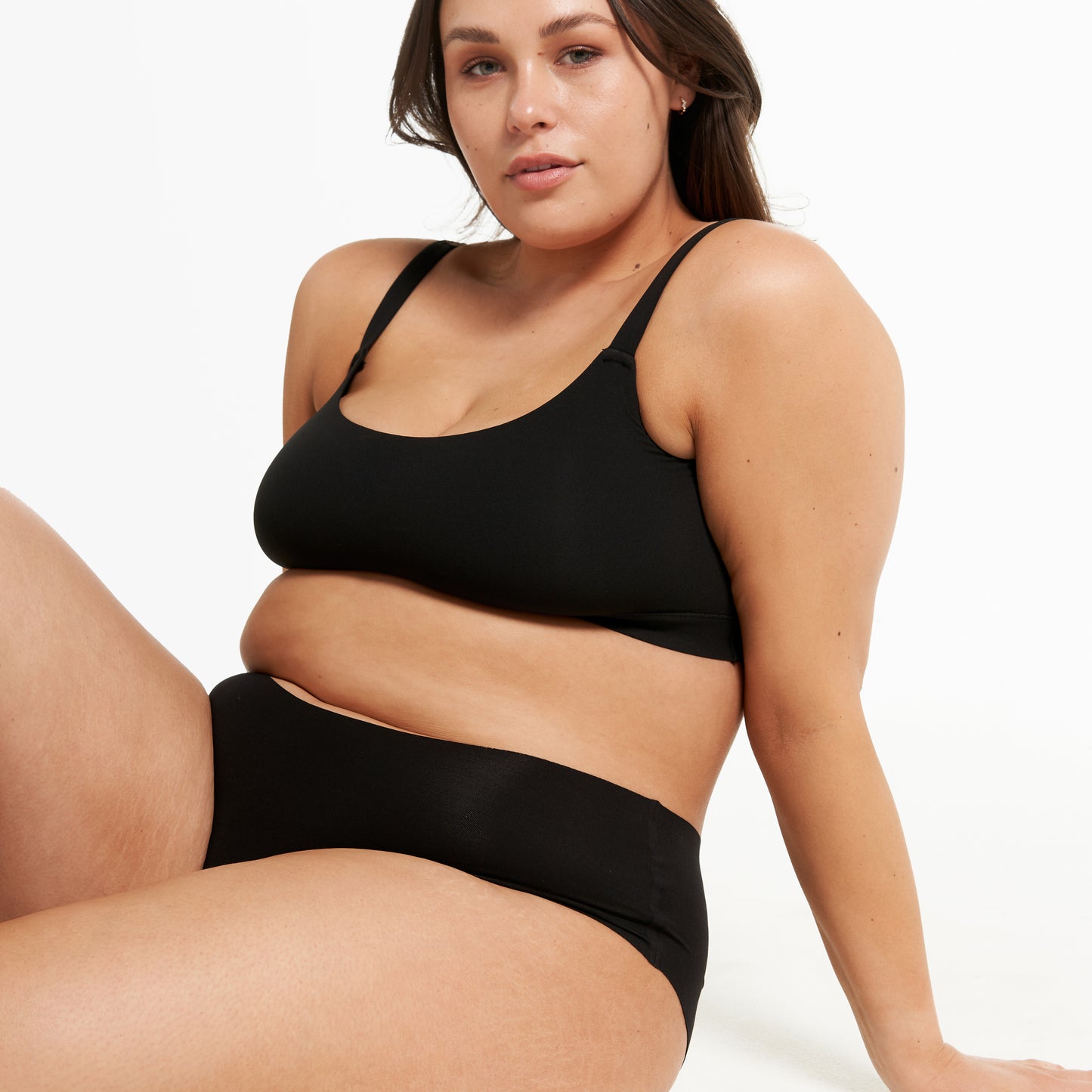 Mid-Rise Bikini - Seamless Eco - Black