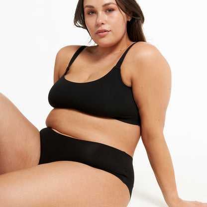 Mid-Rise Bikini - Seamless Eco - Black