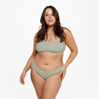 Mid-Rise Bikini Brief - Seamless Ultrasmooth 2.0 - Moss
