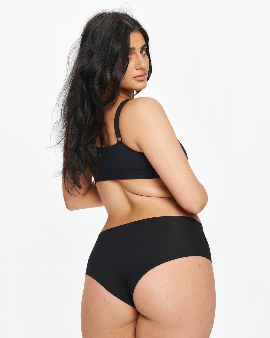 Mid-Rise Cheeky - Seamless Cotton - Black