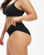 Mid-Rise Cheeky - Seamless Cotton - Black