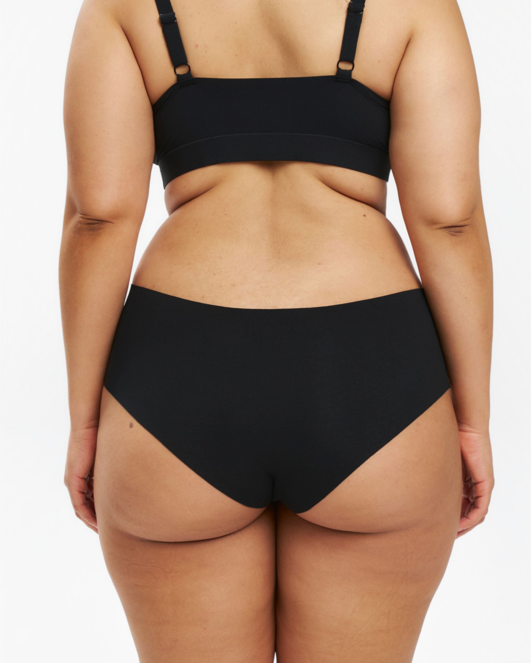 Mid-Rise Cheeky - Seamless Cotton - Black