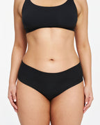 Mid-Rise Cheeky - Seamless Cotton - Black