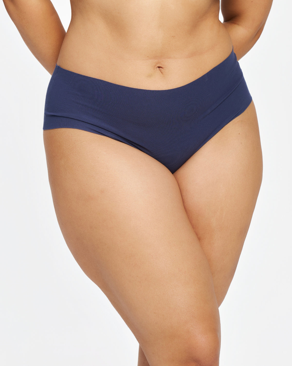 Mid-Rise Cheeky - Seamless Cotton - Ink