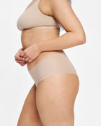 Mid-Rise Cheeky - Seamless Cotton - Latte