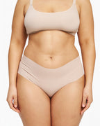 Mid-Rise Cheeky - Seamless Cotton - Latte