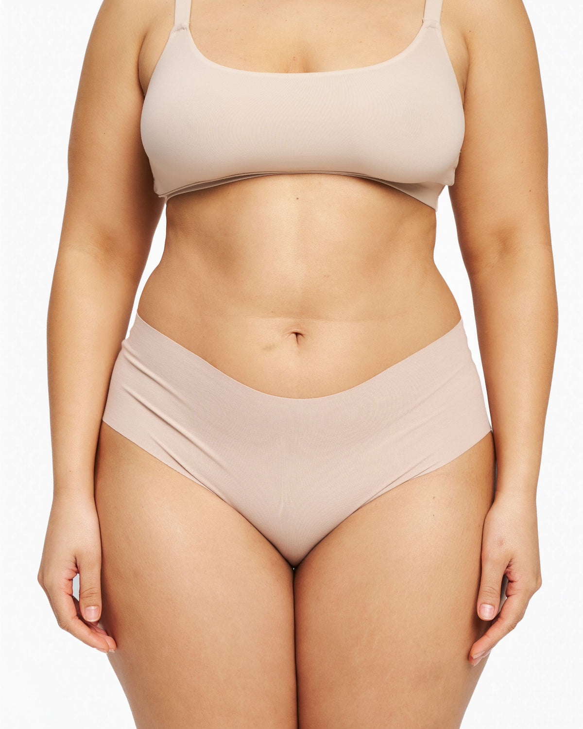 Mid-Rise Cheeky - Seamless Cotton - Latte