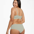 Mid-Rise Cheeky - Seamless Ultrasmooth 2.0 - Moss - Peach Underwear